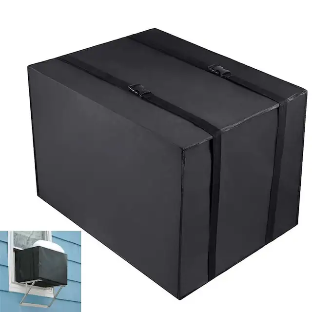 Husa pentru aparat aer conditionat, 600D Oxford, negru, 56x40x42cm, rezistenta la apa si praf