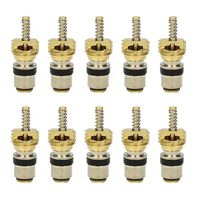 Set 10 valve metalice pentru incarcare aer conditionat, culoare foto, dimensiuni standard