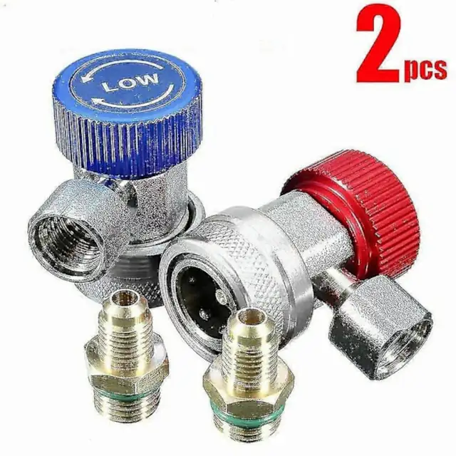 Set 2 adaptoare rapide 90 grade pentru aer conditionat, multicolor, 1/4"