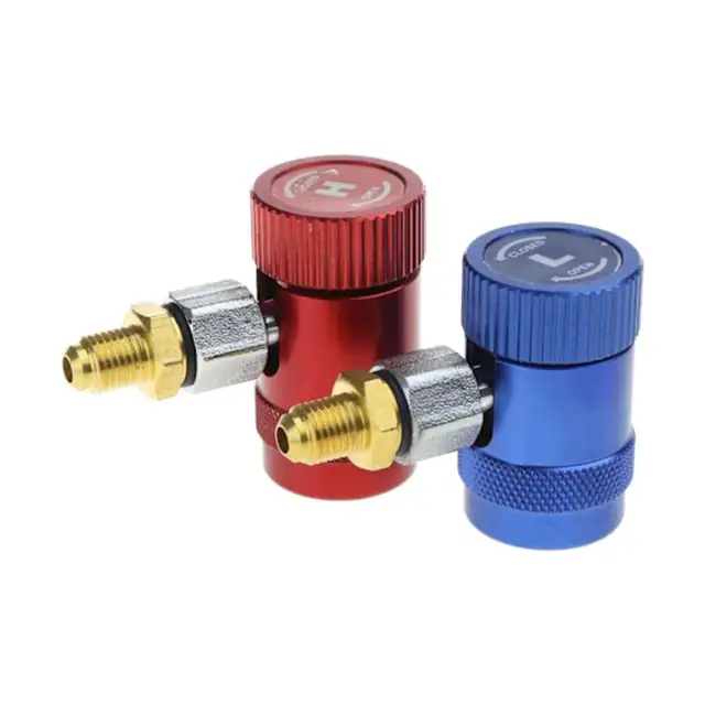 Set conectori rapizi pentru aer conditionat, cupru, rosu si albastru, 4.7cm