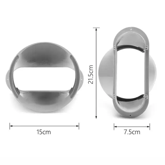 Conector furtun evacuare aer conditionat 15cm plastic 22x16x14cm