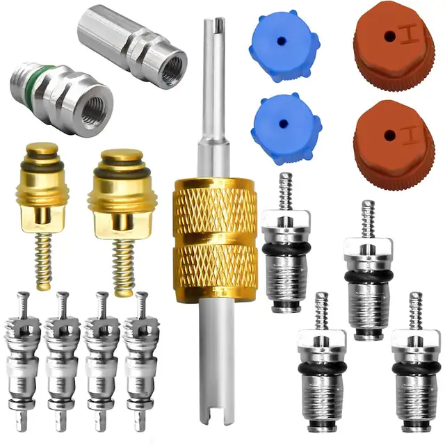 Kit valve AC, 4x R134a, 4x R12, accesorii, multicolor