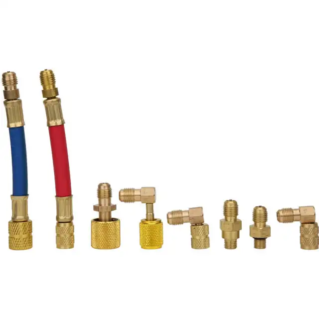 Set 8 adaptoare racord aer conditionat alama diverse dimensiuni