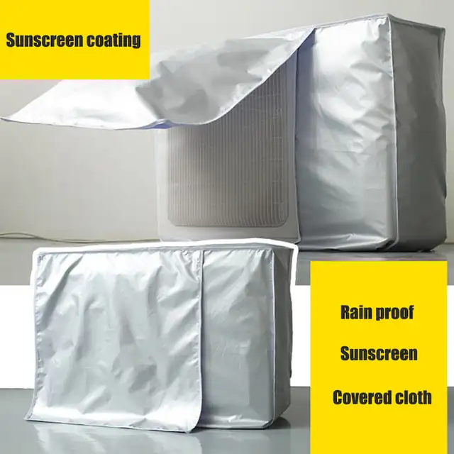 Husa pentru aparat aer conditionat, protectie iarna, argintiu, 80x30x57cm