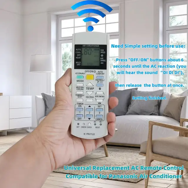 Telecomanda inlocuire aer conditionat A75C3726 dual display temperatura, usor de utilizat