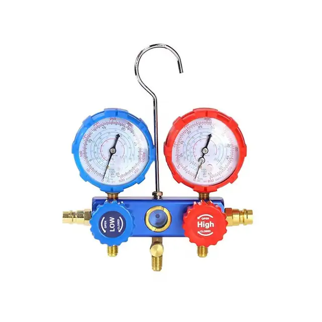 Set manometre presiune aer conditionat, aluminiu, multicolor