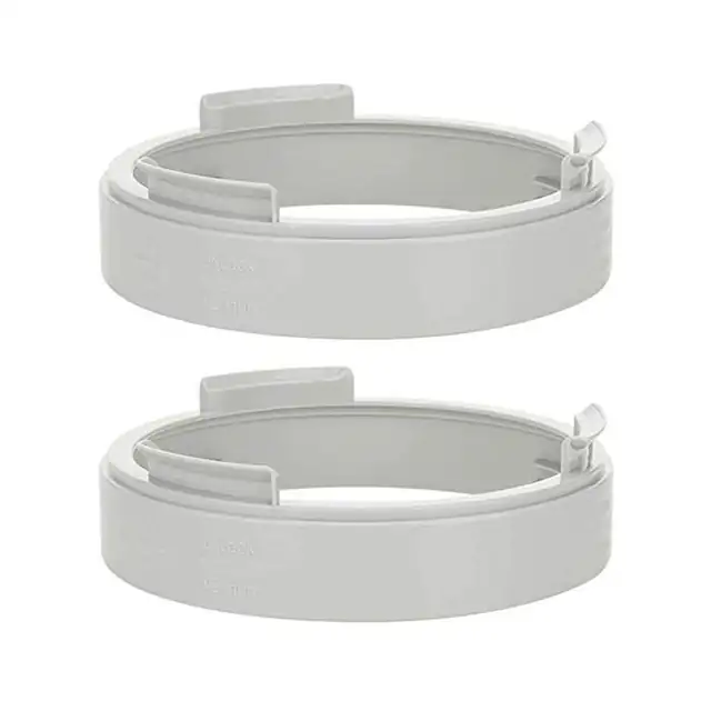 Set 2 adaptoare furtun aer conditionat, plastic, alb gri, 15x4.2cm