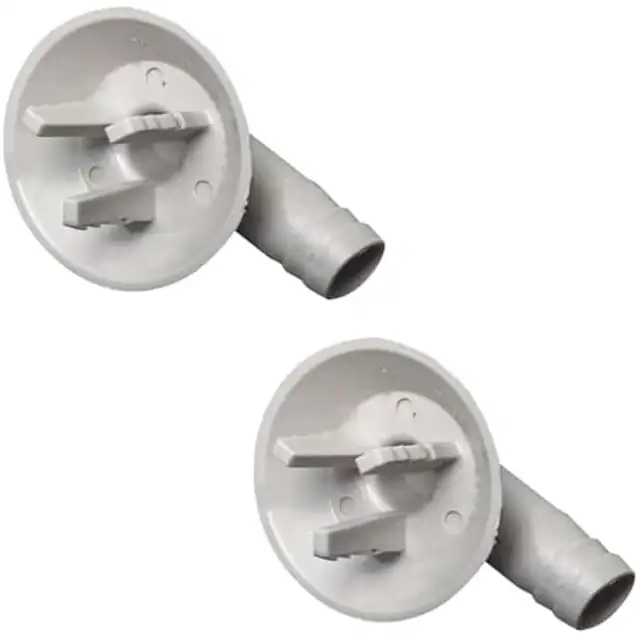 Conector universal furtun evacuare aer conditionat 25mm, plastic alb, set 2 bucati