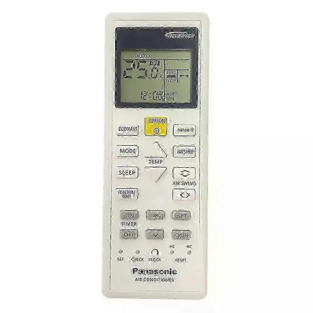 Telecomanda/remote aer conditionat compatibila Panasonic A75C00370/A75C12670/A75C03420/A75C00510/A75C01990, telecomanda de inlocuire, material ABS, necesita 2 x baterii AAA (neincluse), alb, 1 buc