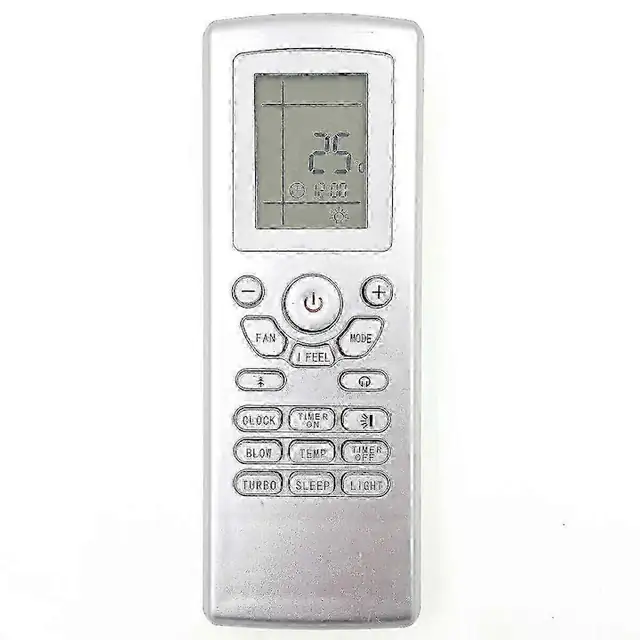 Telecomanda aer conditionat YT1F, universala, compatibila cu GREE, SHARP, Tadiran, Mcquay, Aermec, Trane, Quietside, Mirage, LENNDX si modelele YT0F YTOF YT1F1 YT1F2 YT1F3 YT1F4 YT1FF YB1F2 YB1F2F, cu afisaj LCD, argintiu, 1 buc.