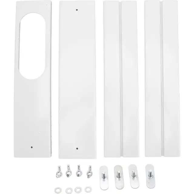 Kit 4 piese pentru ferestre aer conditionat portabil, reglabil, alb, 43x10cm