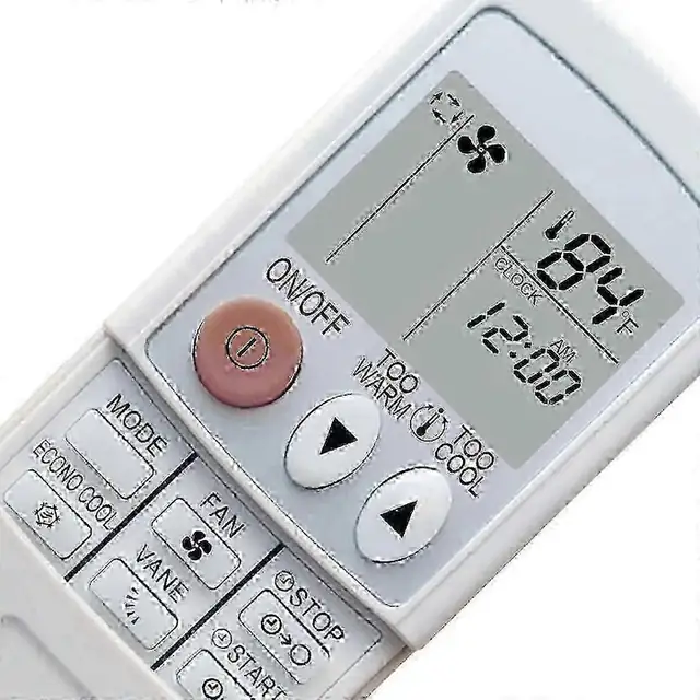 Telecomanda universala SZRH A-S pentru aer conditionat, compatibila cu Mitsubishi Electric Mr Slim, pre-programata, reglare °C/°F, functioneaza cu 2x AAA, Alb, 1 buc