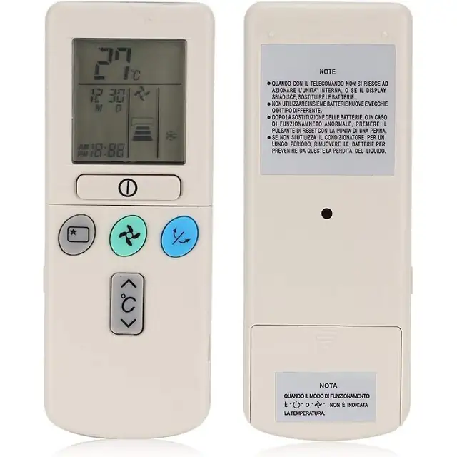 Telecomanda universala (telecomanda de schimb) pentru aer conditionat, compatibila cu Hitachi RAR-2A1/RAR-52P1/RAR-2SP1/RAR-3U4/RAR-2P2/RAR-3U3/RAR-52P2/RAR-2P1, din ABS, raza operare peste 8 m, bej, 1 buc