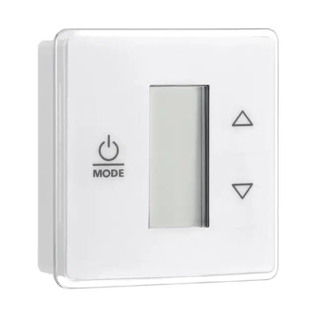Termostat de perete pentru aer conditionat autorulota, regulator de temperatura, model 3316250.712, pentru o singura zona, afisaj digital cu iluminare albastra, comutare automata, alb, 1 buc
