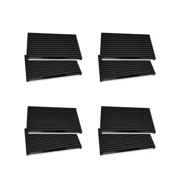 Set 8 bucati, panouri laterale izolare pentru aer conditionat de fereastra, din spuma, reglabile, reduc zgomot si vibratii, negru