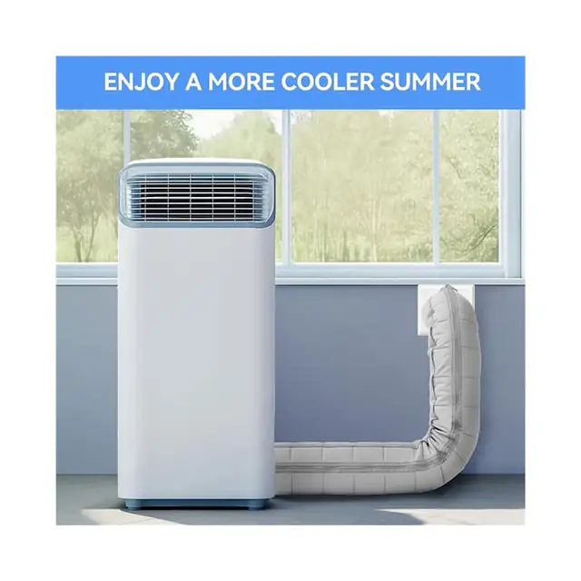 Husa pentru furtun de aer conditionat, izolant termic 3 straturi, cu fermoar pentru instalare rapida, compatibil cu furtun 5/5.9 inch, gri, 3 bucati
