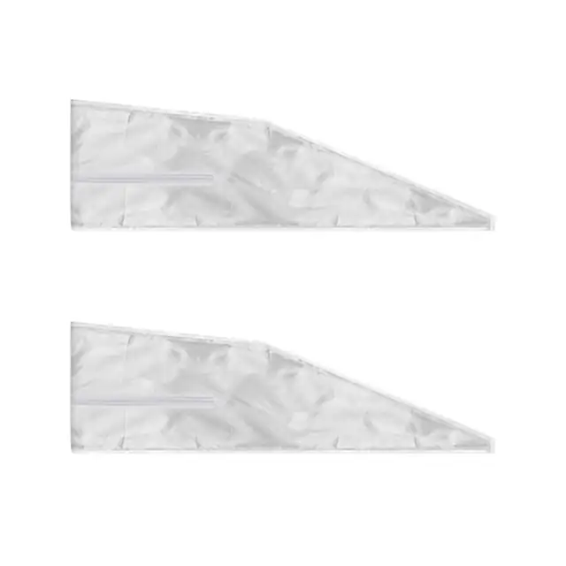 Set 2 garnituri ferestre pentru aer conditionat portabil, 400cm, alb, material textil, cu fermoar