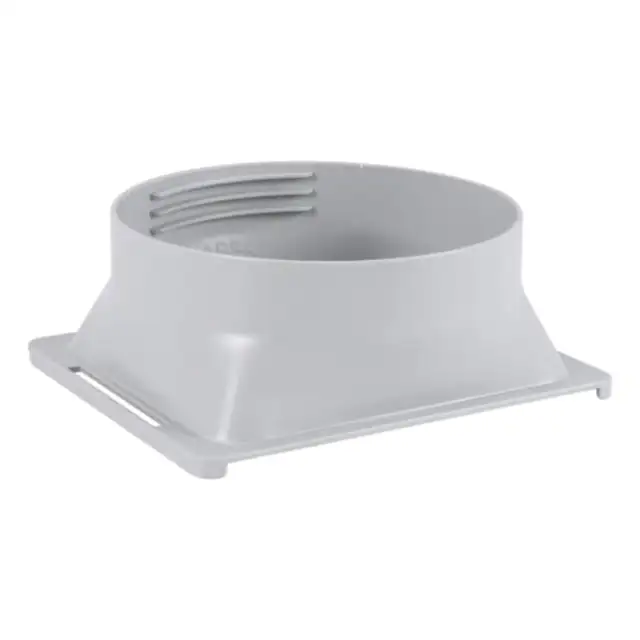 Adaptor evacuare aer conditionat portabil, conector furtun, pentru furtun 5.9-6 inch (≈150-152 mm), conectare patrat-la-rotund, montaj fara scule, gri, 1 buc
