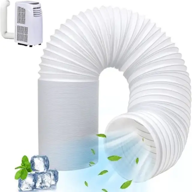 Furtun de evacuare pentru aer conditionat, Bedee, furtun de aer conditionat portabil, diametru 150 mm si lungime 2 metri, furtun de evacuare flexibil din PVC, potrivit pentru bucatarii, sere, camere, bai, uscatoare etc