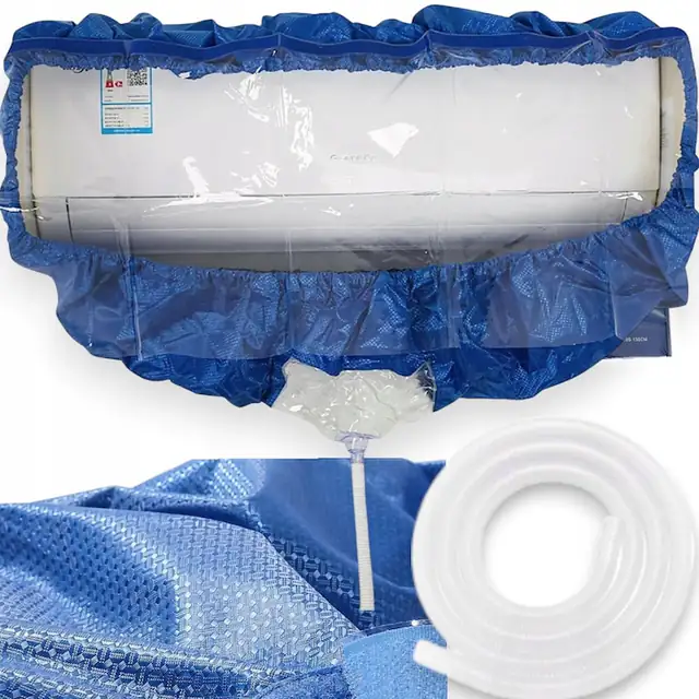 Husa protectie curatare aer conditionat BNTrade 100-130cm cu tub scurgere