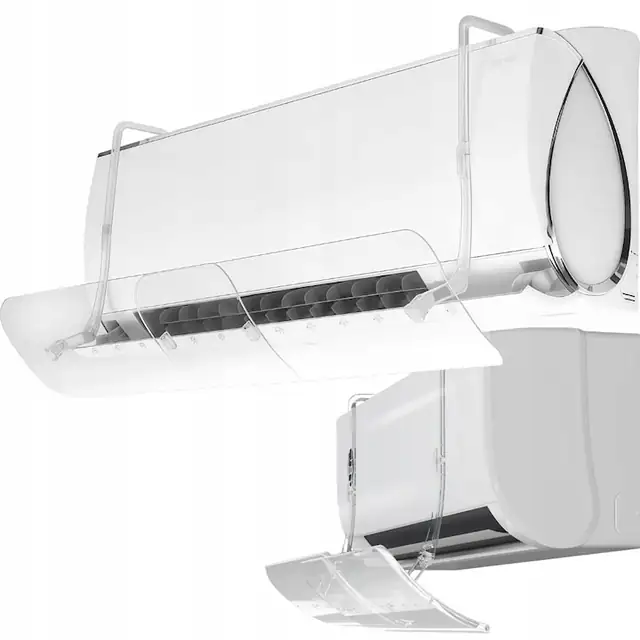Deflector pentru aer conditionat/deflector de flux BNTrade, universal, reglabil, transparent, 1 buc