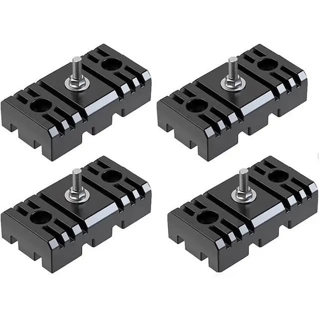 Tampon amortizor vibratii (antivibratii) pentru aer conditionat, universal din cauciuc natural, rezistent la UV si intemperii, capacitate 150 lb/piesa (600 lb set), 8.9 x 8.9 x 1.9 cm, negru, set 4 bucati