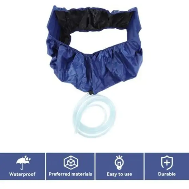 Husa de curatare pentru aer conditionat, sac de curatare universal, impermeabila, cu orificiu de scurgere, albastru, 1 buc