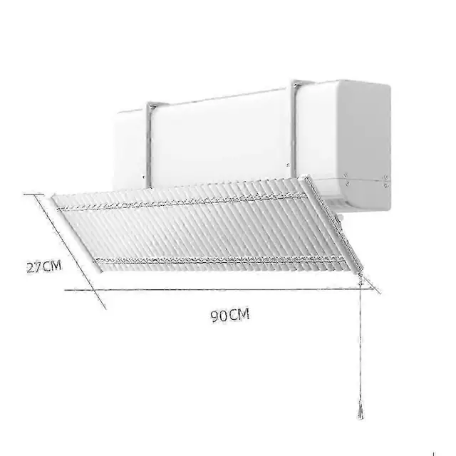 Deflector aer conditionat, reglabil, aluminiu, alb, 30x15cm