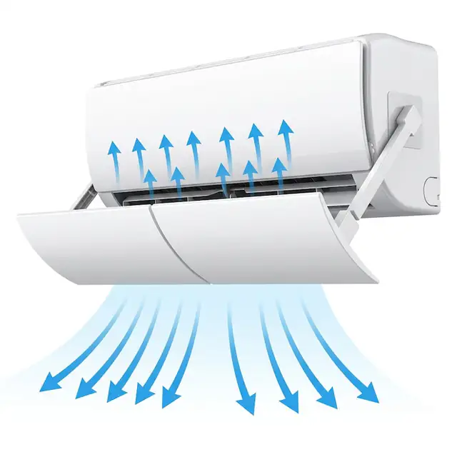 Deflector Aer Conditionat TrioStore® Reglabil 56-100 cm, Protectie Aer Rece si Cald, Deflector Universal Pentru Aparat Aer Conditionat, Directionare Flux Aer, Montaj Rapid Fara Gaurire, Pentru Casa, Birou, Dormitor