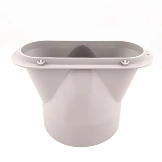 Adaptor plat/conector furtun evacuare aer conditionat, universal, din ABS, montaj fara scule, rezistent la imbatranire, dimensiuni A 15x7.5x21.5 cm/B 13x7.5x21.5 cm, Alb, 1 buc