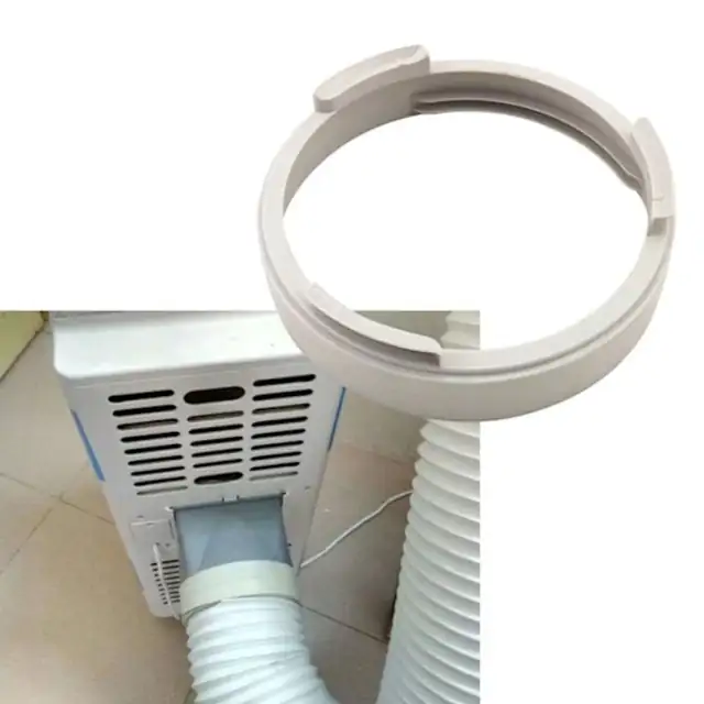 Adaptor evacuare aer conditionat portabil O15 cm, racord pentru furtun, din plastic durabil, montare usoara, gri, 1 buc