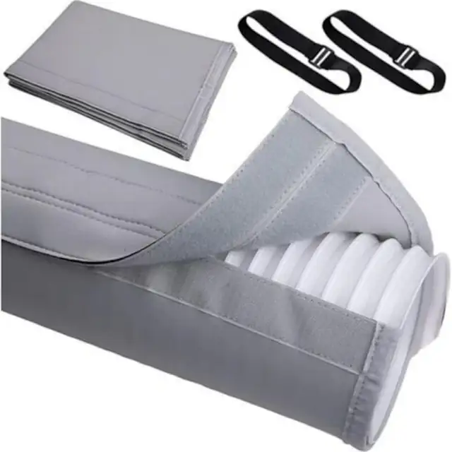 Husa protectie furtun aer conditionat portabil, izolatie tristrat, gri, 12.7x15cm