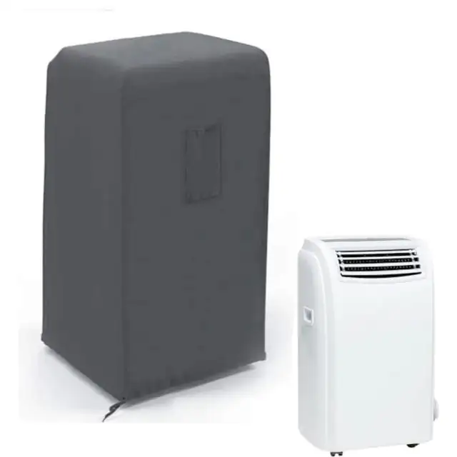 Husa pentru aparat aer conditionat portabil 40x46x75cm gri elastica cu buzunar telecomanda