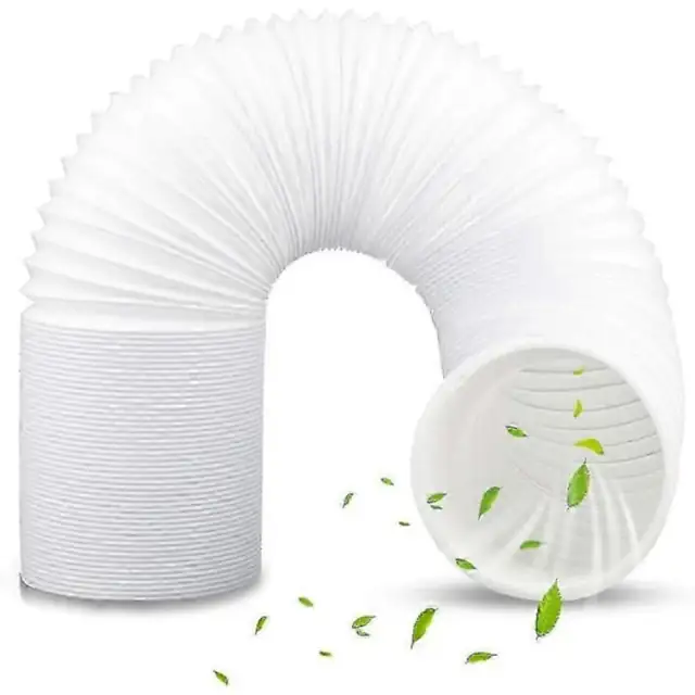 Tub evacuare pentru aer conditionat mobil, 150 mm x 1.5 m, din PP flexibil si extensibil, rezistent la apa si uzura, compatibil cu majoritatea modelelor, Alb, 1 buc