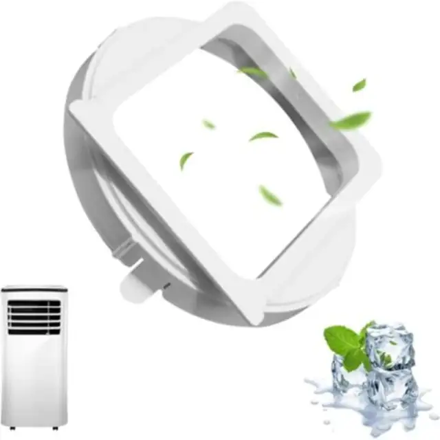 Adaptor furtun aer conditionat portabil, racord universal 150 mm, din polipropilena, etansare optima si instalare fara scule, Alb, 1 buc