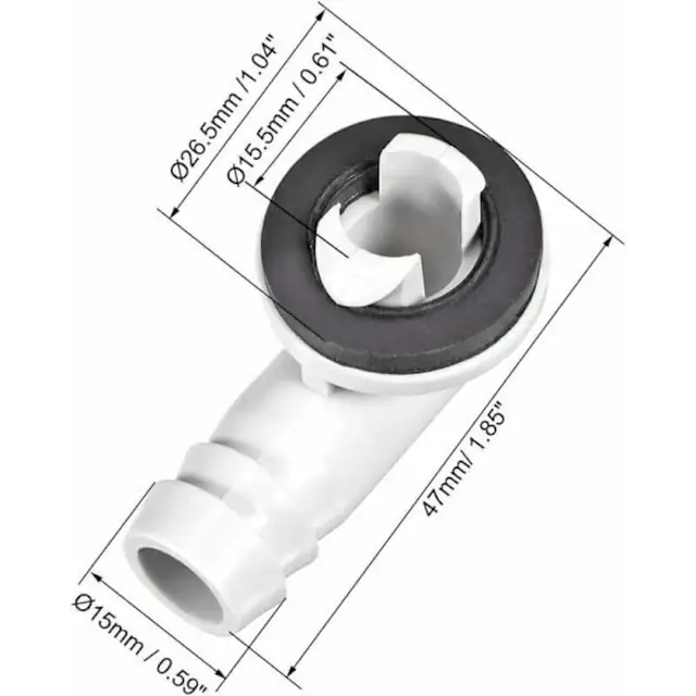 Clema pentru furtun de scurgere aer conditionat, colier pentru mini split si unitati de fereastra, O15 mm, cu garnitura din cauciuc, Alb, 3 bucati