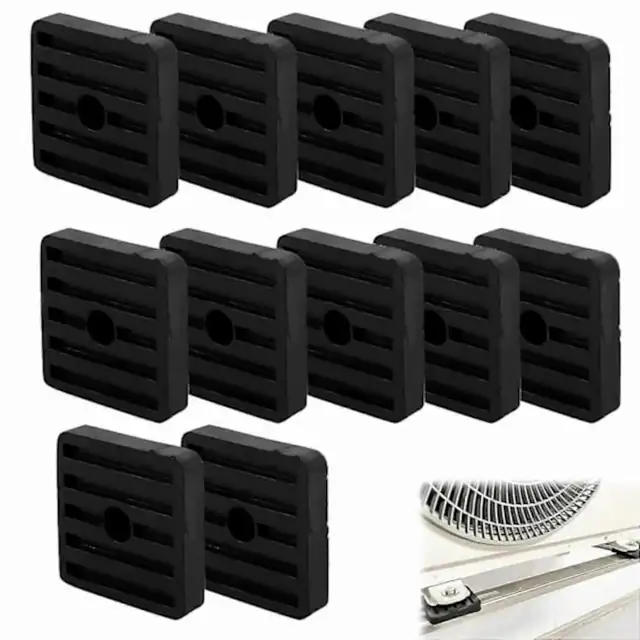 Set 12 amortizoare cauciuc pentru aer conditionat, antivibratii, negru