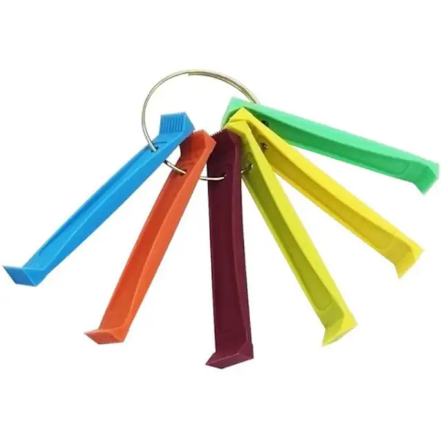 Pieptene pentru condensator aer conditionat, pentru indreptat lamele radiator, din plastic rezistent, multicolor, set 6 bucati