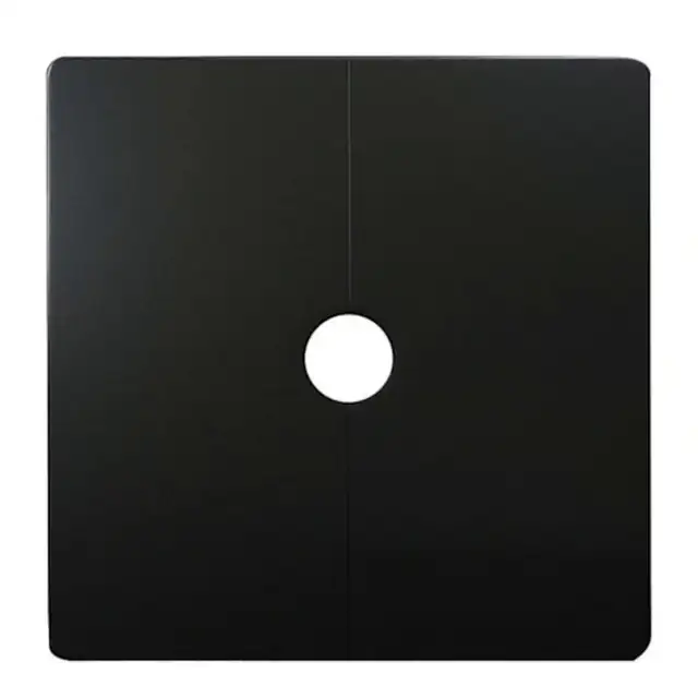 Placa rozeta, pentru conducta aer conditionat, split (impartita), capac anti-praf, negru, 12 mm