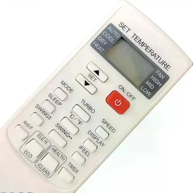 Telecomanda aer conditionat / remote YKR-H/101E / YKR-H/102E, compatibila cu AUX, cu afisaj LCD, Alb, 1 buc