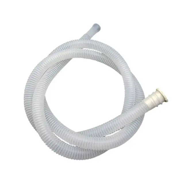 Furtun prelungitor pentru aer conditionat, conducta flexibila corrugata cu racord universal, alb, 1 buc
