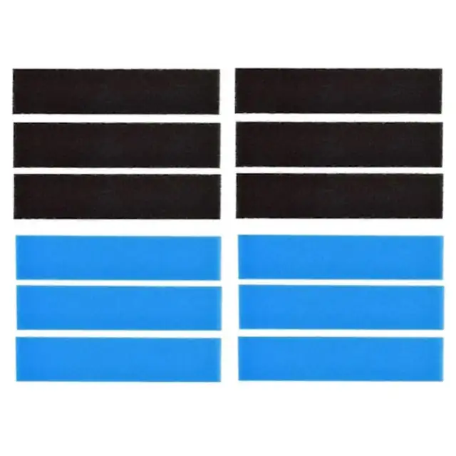 Set 12 bucati, Filtre aer de schimb pentru aer conditionat, compatibile cu Mitsubishi Electric MAC-2300FT-E/MAC-3000FT-E (FMY), Negru/albastru