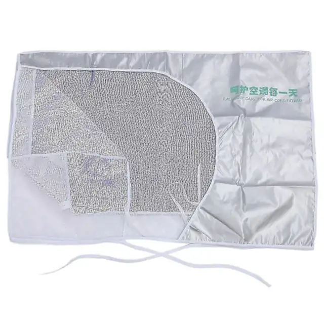 Husa pentru unitate de aer conditionat de fereastra, impermeabila, anti-praf, cu protectie uv, argintiu, 1 buc