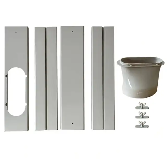 Panou / fereastra PVC pentru aparat de aer conditionat portabil, design telescopic, reglabil 43-165 cm, alb, 1 set