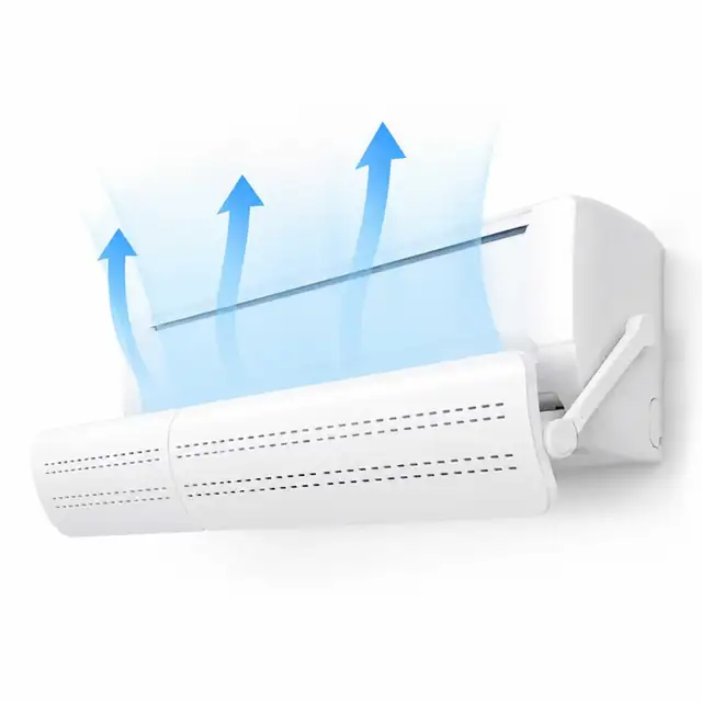 Deflector aer conditionat MicoStore®, reglabil, 52 - 92 cm, plastic, alb