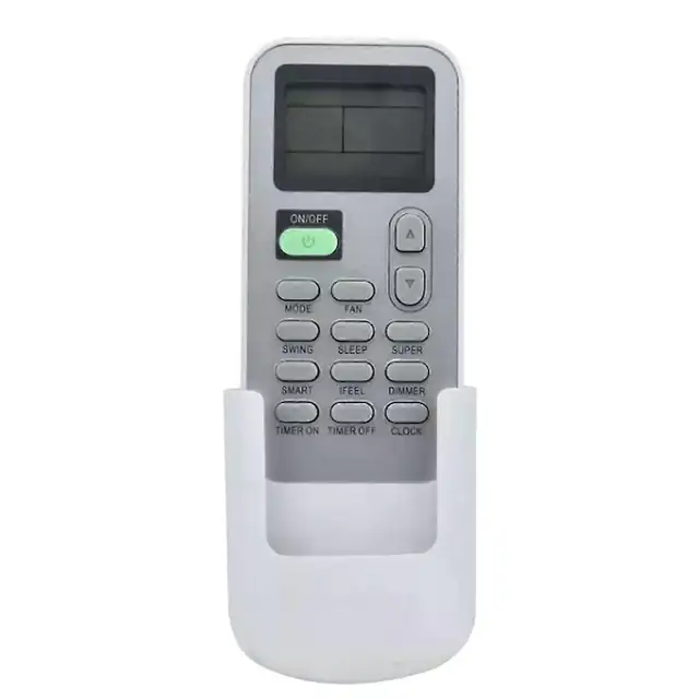 Telecomanda aer conditionat / remote DG11J1-01/DG11J1-02/DG11J1-04, compatibila cu Hisense, din ABS, cu suport de perete, Alb/Gri, 1 bucata