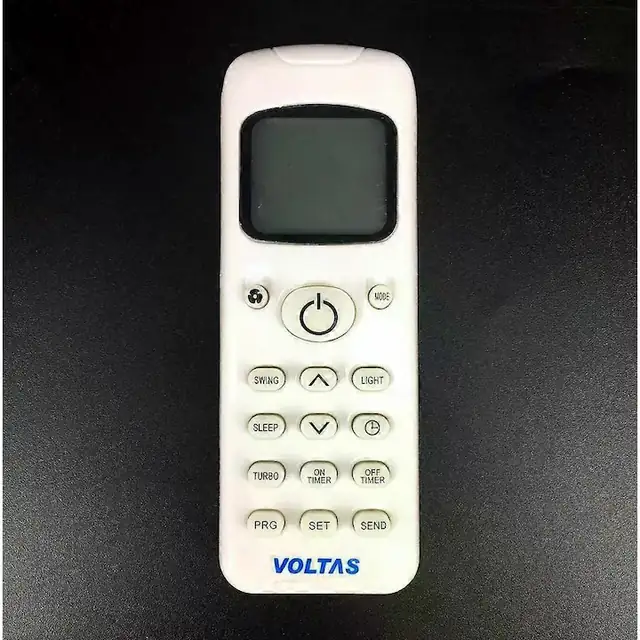 Telecomanda / control de la distanta universala pentru aer conditionat VOLTAS, 8 in 1, din ABS, necesita 2 x AAA, Alb, 1 bucata