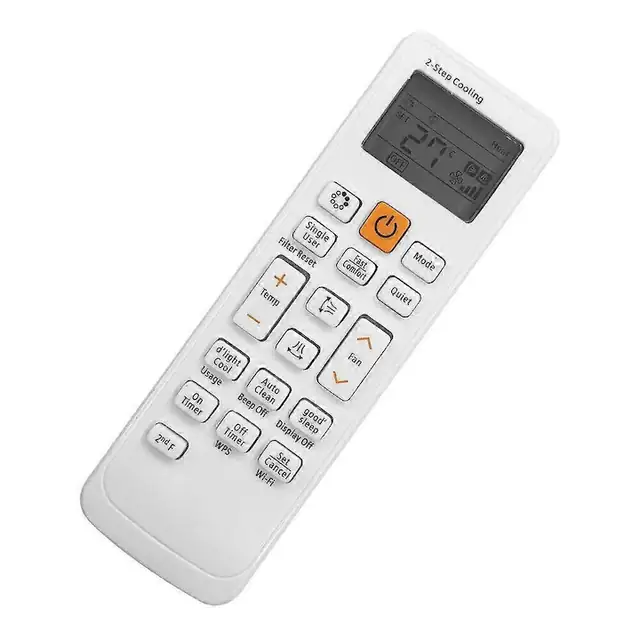 Telecomanda aer conditionat DB93-14195A/DB93-14195G/DB93-14195B/DB9311115U, compatibila cu Samsung, inlocuitor universal din ABS, cu ecran LCD, alb, 1 buc