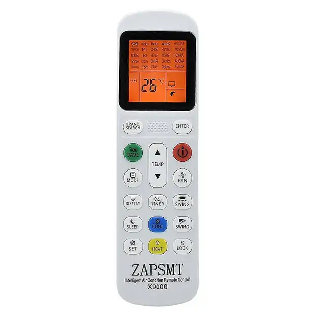 Telecomanda universala aer conditionat, iluminare, 25 branduri, negru