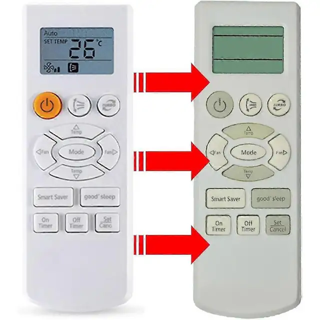 Telecomanda aer conditionat / remote DB93-07073A DB93-08808B DB93-07073B, compatibila cu Samsung, cu ecran LCD, Alb, 1 buc